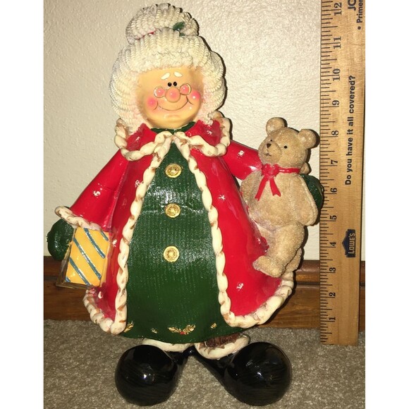 Kirklands Vintage Mr. And Mrs. Santa Clause Approx 13” Holiday Christmas Santas - Picture 15 of 15